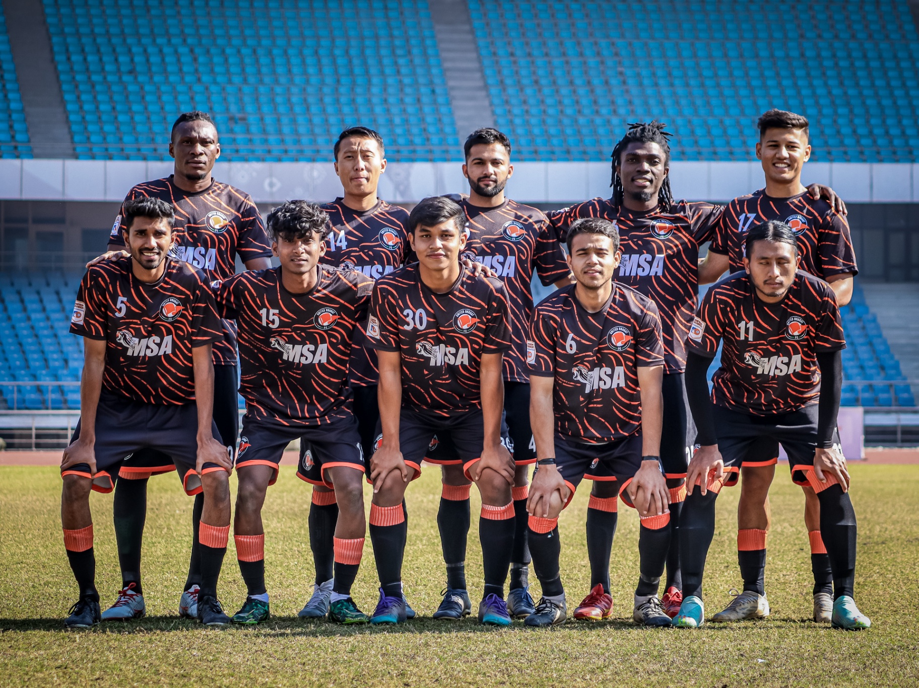 United Bharat FC squad team photo on match day